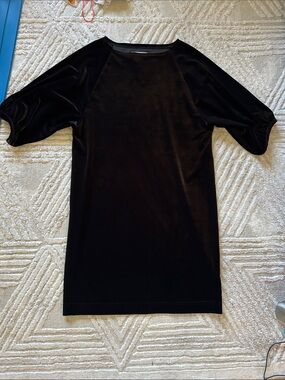 Ganni | Dresses | Ganni Black Ruffled Shirred Mini Dress | Poshmark
